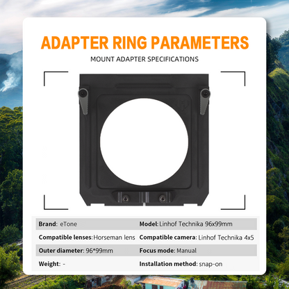 Lens Board Adapter Converter For Linhof Technika 96x99mm To Horseman 80x80mm