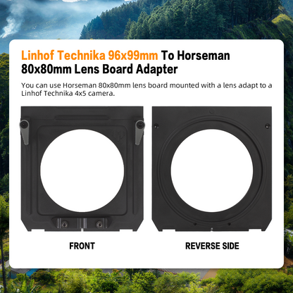 Lens Board Adapter Converter For Linhof Technika 96x99mm To Horseman 80x80mm