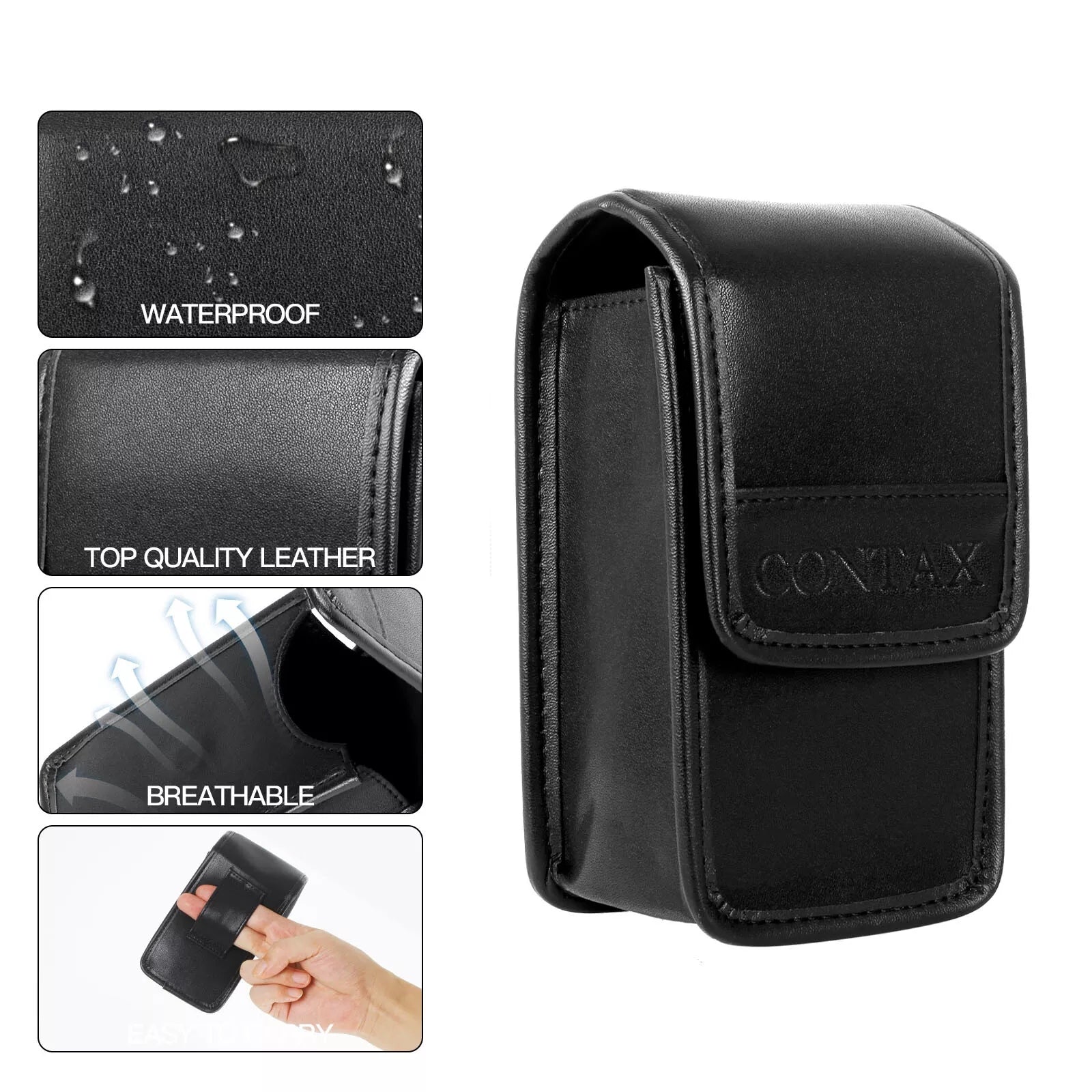 Leather Camera Bag Case Pouch For Contax TVS3 TVS2 TVS1 T2 T3 Point & –  eTone - Professional Photo Accessories