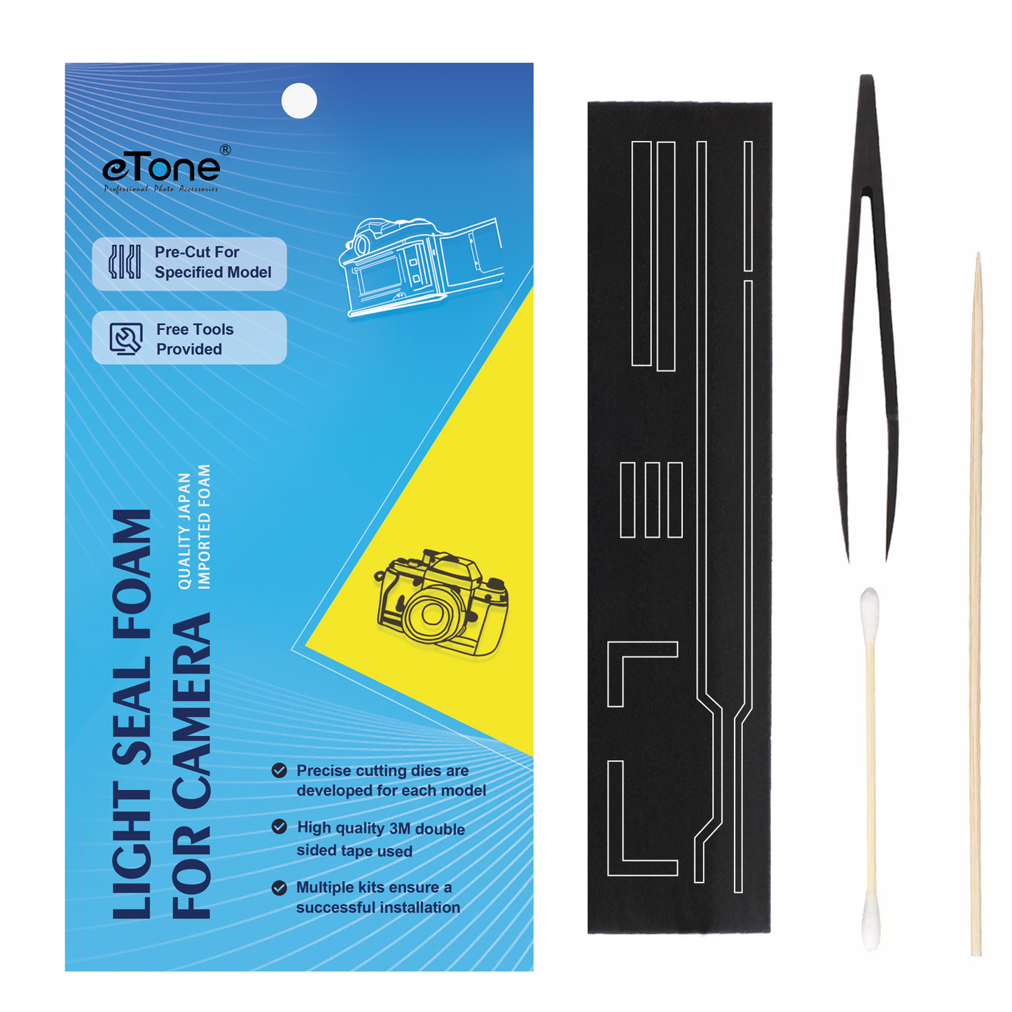 eTone Pre-cut Custom Light Seal Foam Sponge Kit For Canon AE-1/AE-1 Program Camera