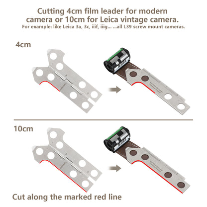 eTone 2 in 1 4cm/10cm Film Leader Trimming Cutting Template Tool Leica ABLON Style