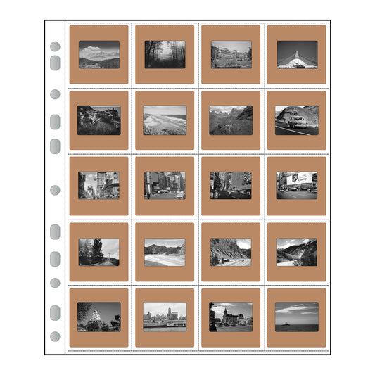 eTone 30/50/100pcs Acid Free 135 Archival Storage Filing Pages Film Negative Slide photo