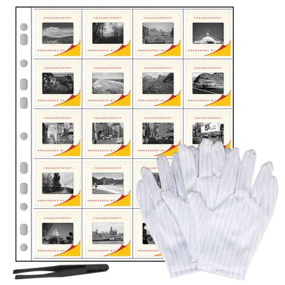 eTone 30/50/100pcs Acid Free 135 Archival Storage Filing Pages Film Negative Slide photo