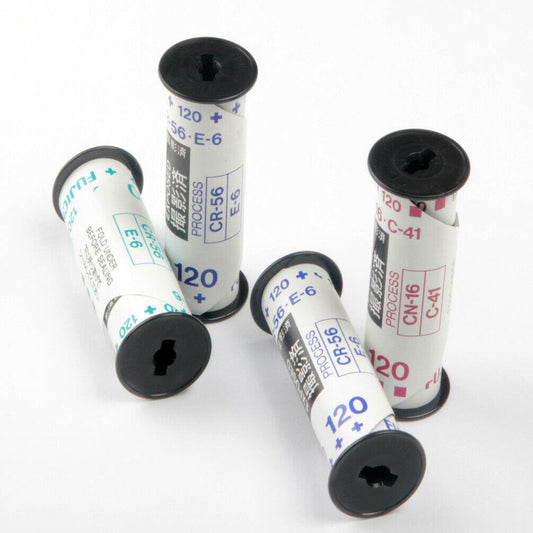 4x 120 220 Rotolo di pellicola vuoto assortito con bobina di carta di supporto Re-Roll a mano